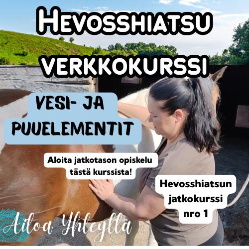 Hevosshiatsu verkkokurssi vesi- ja puuelementit